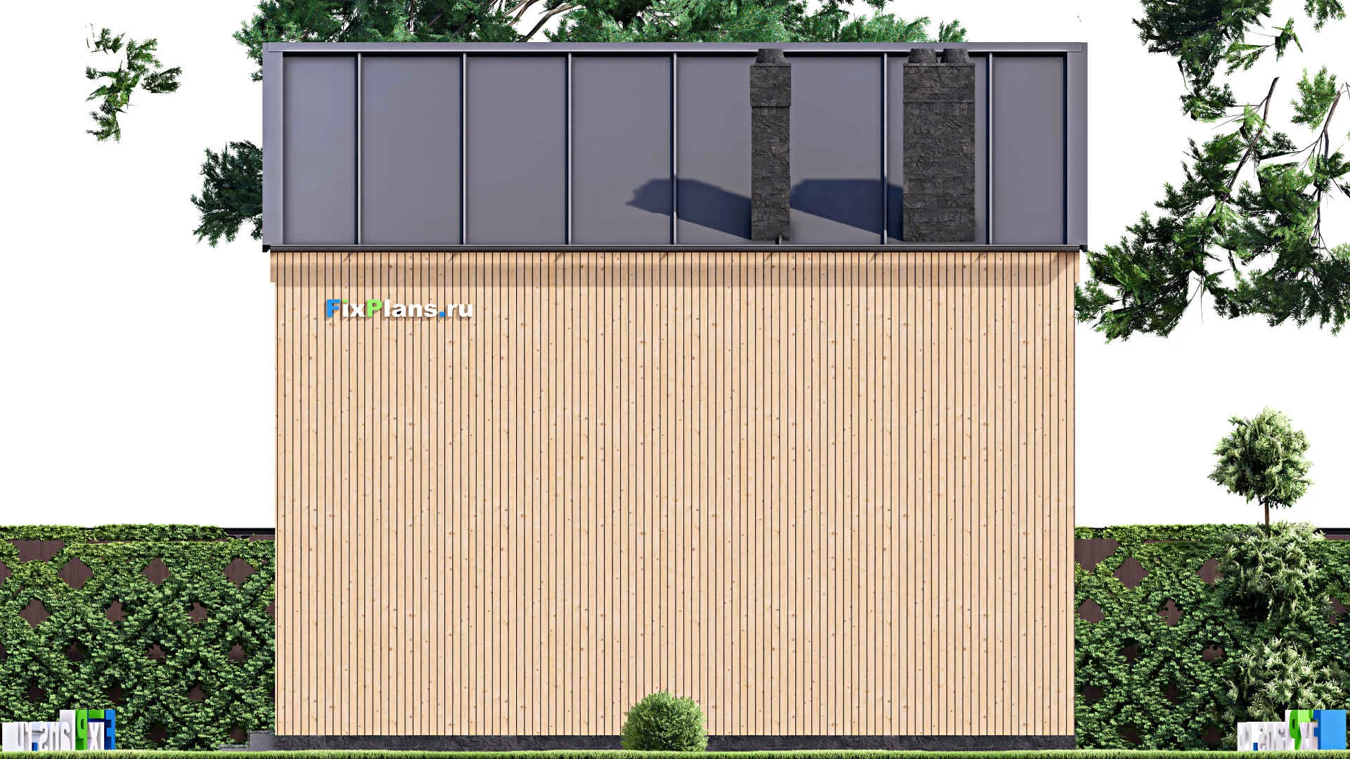 F-16469 - Проект двухэтажного дома 6 на 9, площадью 70 м² с 2 спальнями