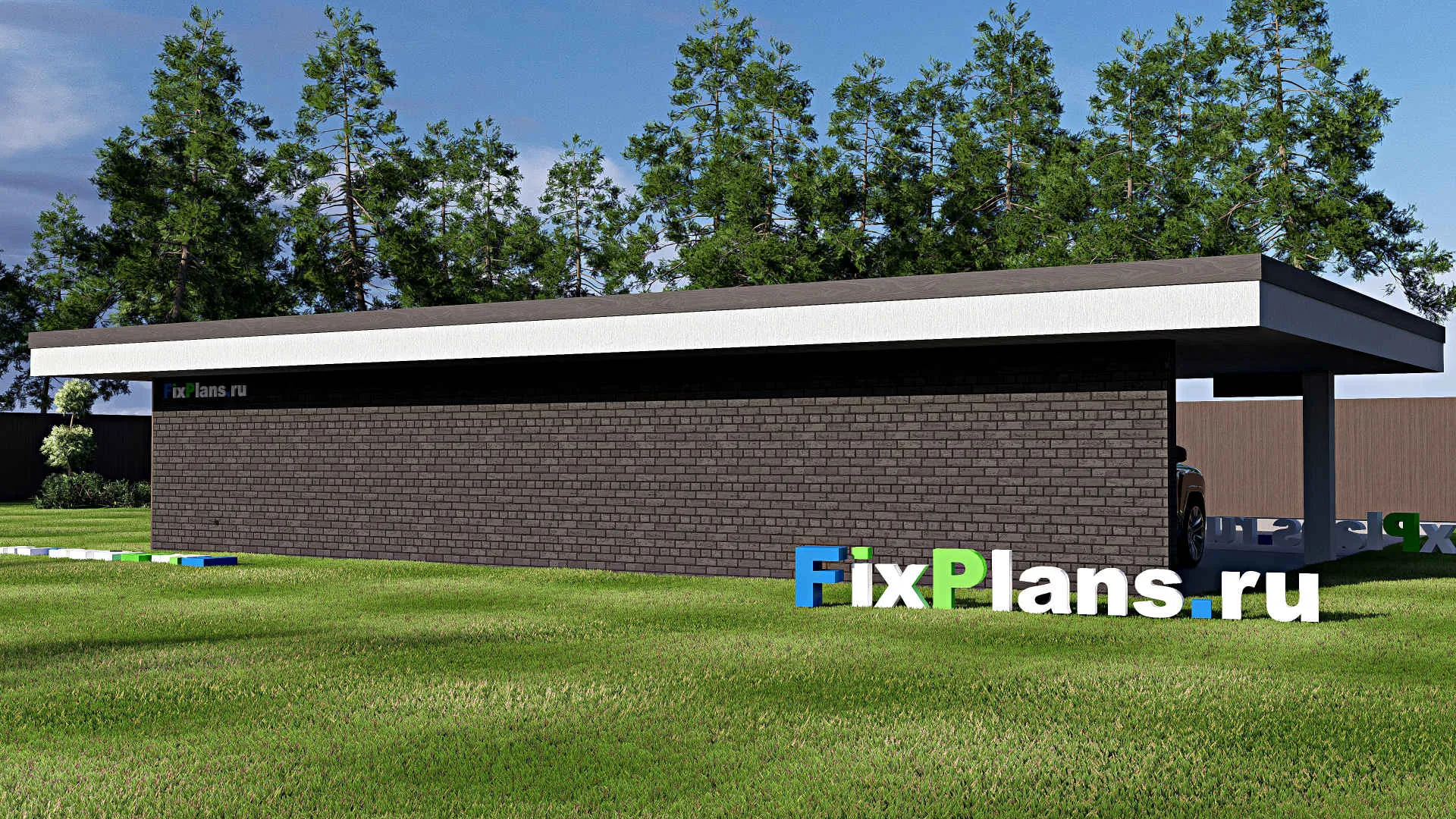 F-21176 - Проект гаража 7 на 14, площадью 80 м² на 1 машиноместо