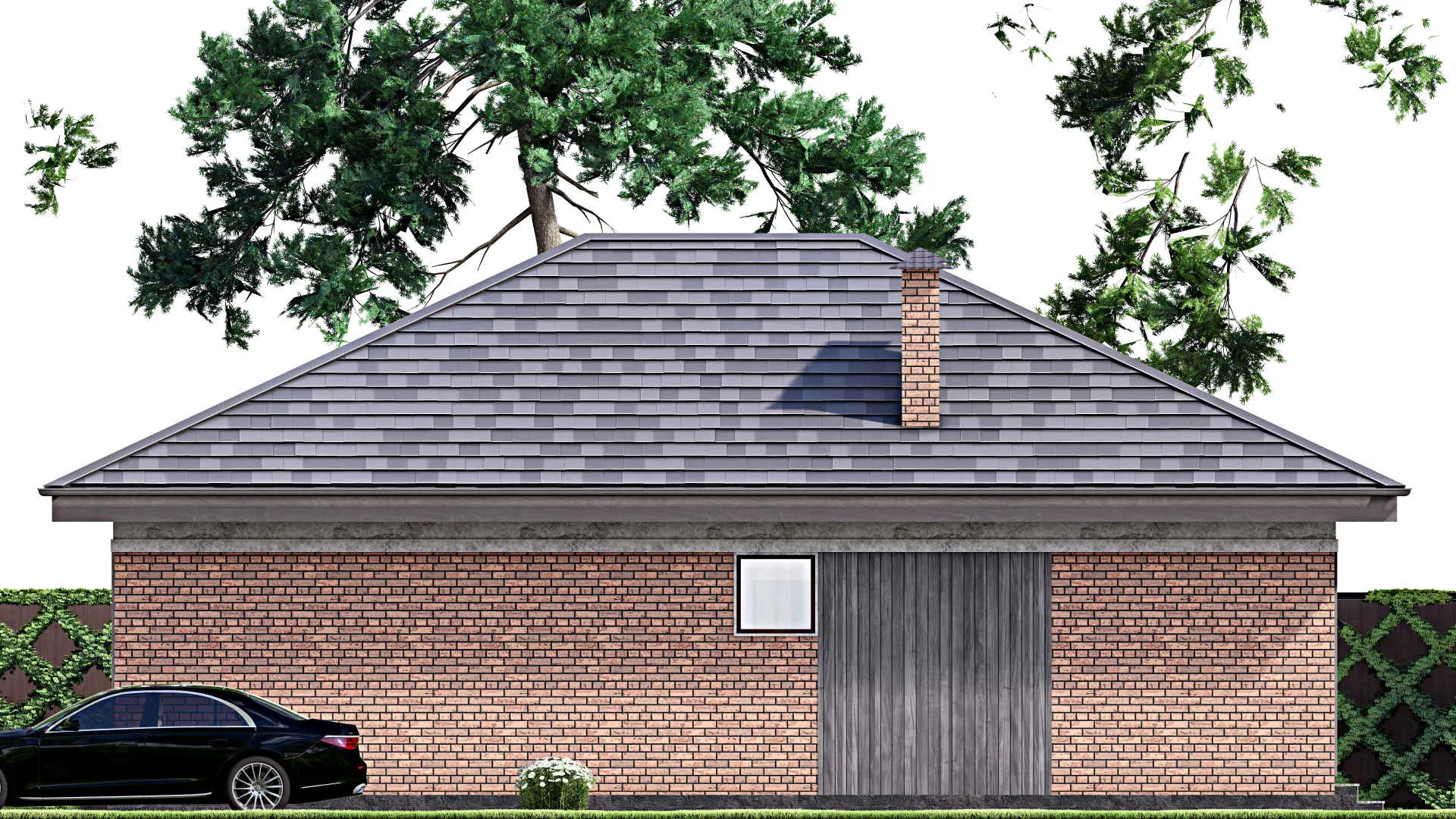 F-13688 - Проект одноэтажного дома 11 на 14, площадью 100 м² с 2 спальнями