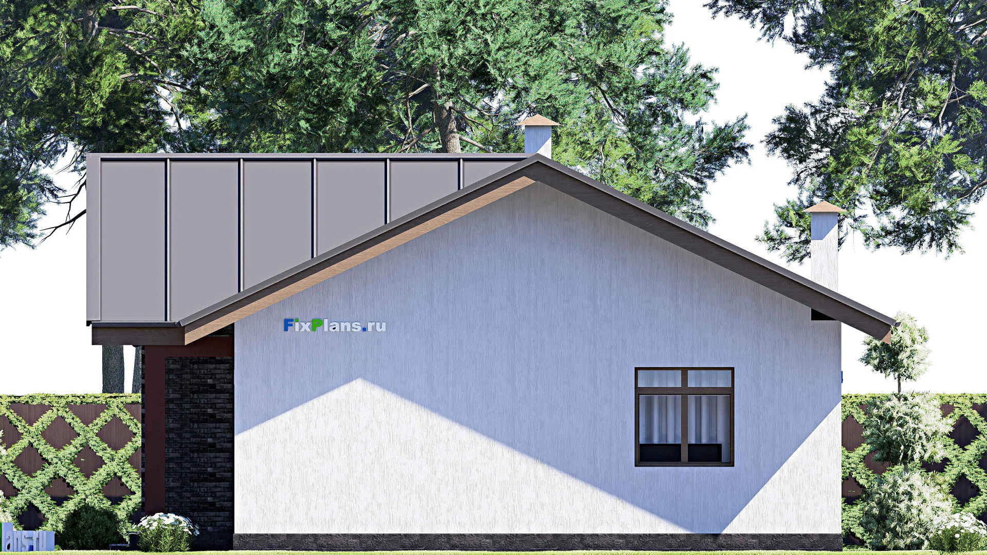 F-17234 - Проект одноэтажного дома 11 на 16, площадью 130 м² с 3 спальнями