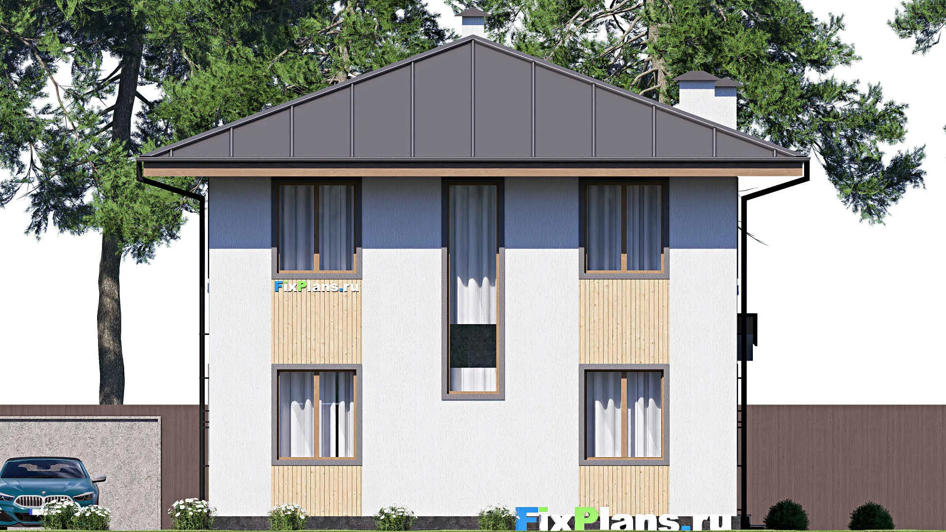 F-17837 - Проект двухэтажного дома 10 на 13, площадью 170 м² с 5 спальнями