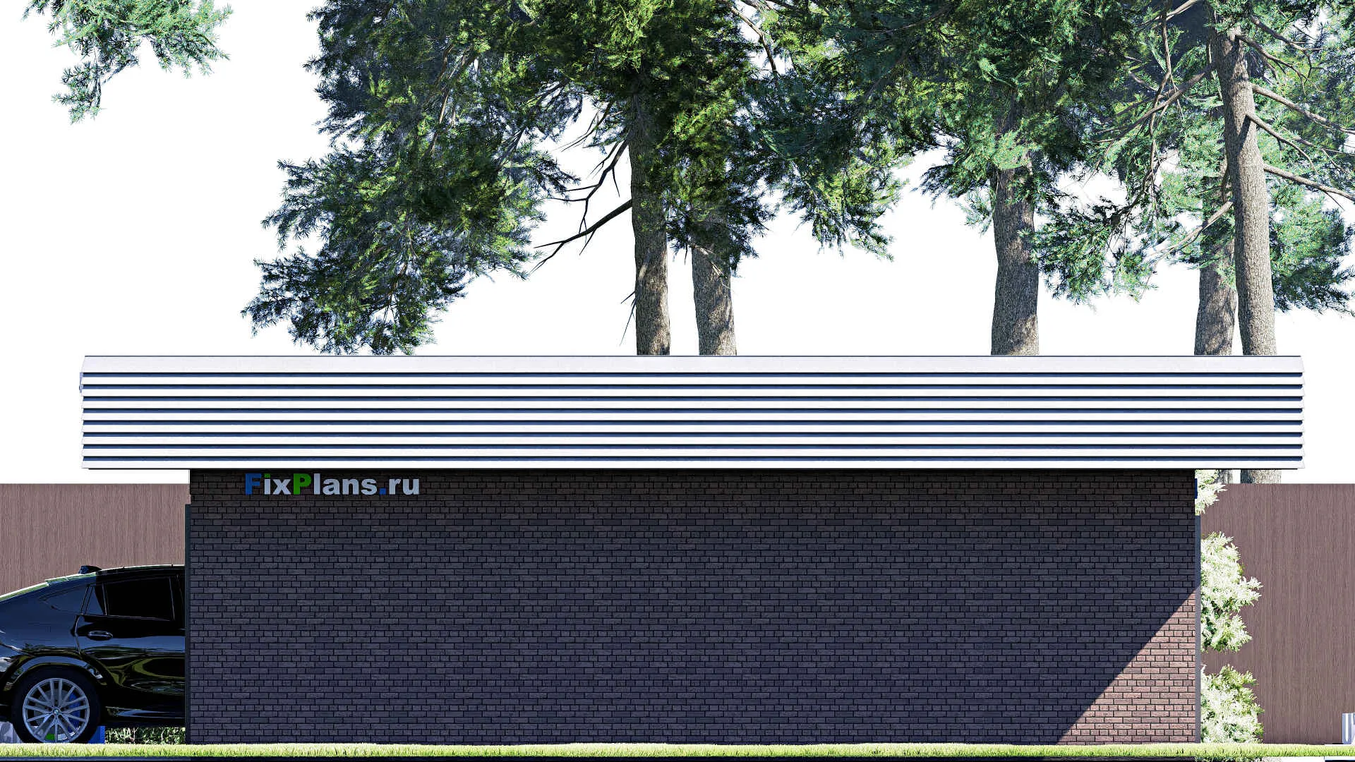 F-21086 - Проект гаража 8 на 9, площадью 60 м² на 2 машиноместа