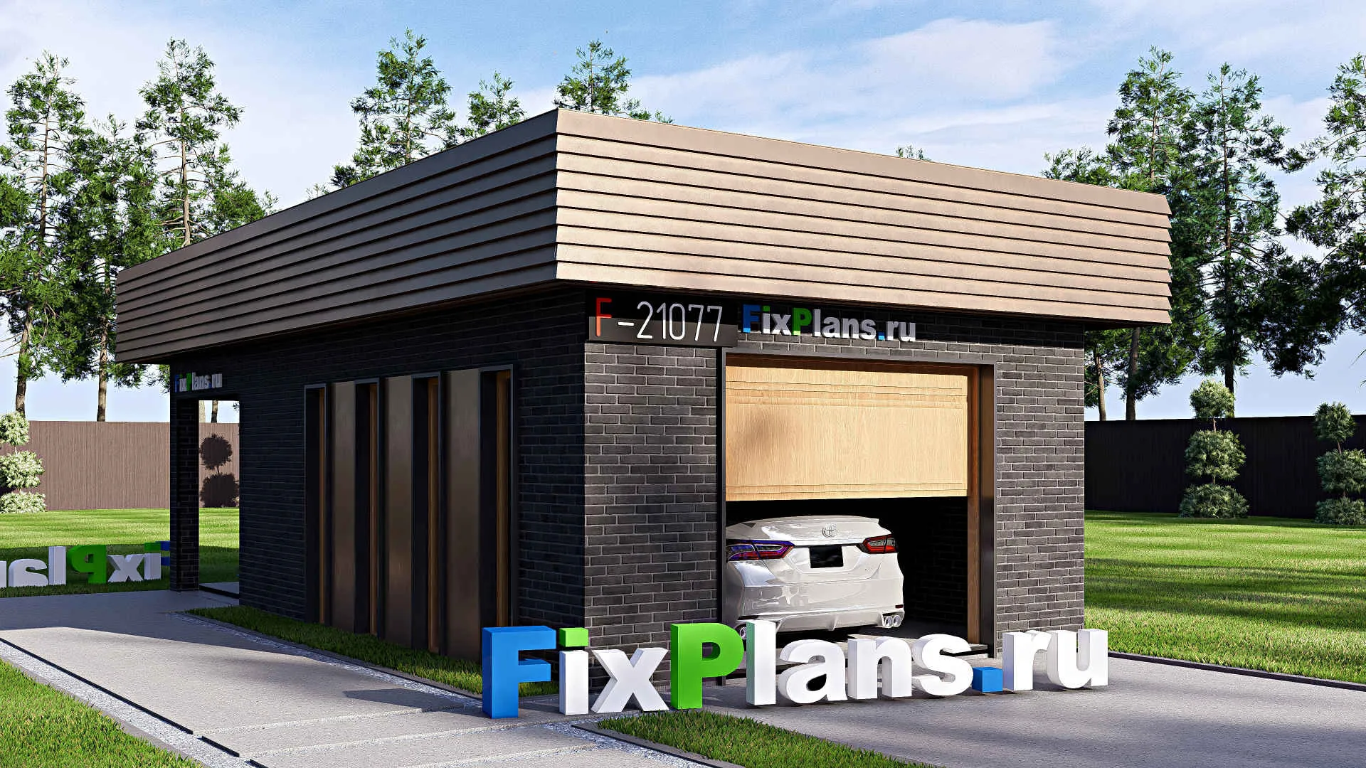 F-21077 - Проект гаража 5 на 9, площадью 30 м² на 1 машиноместо