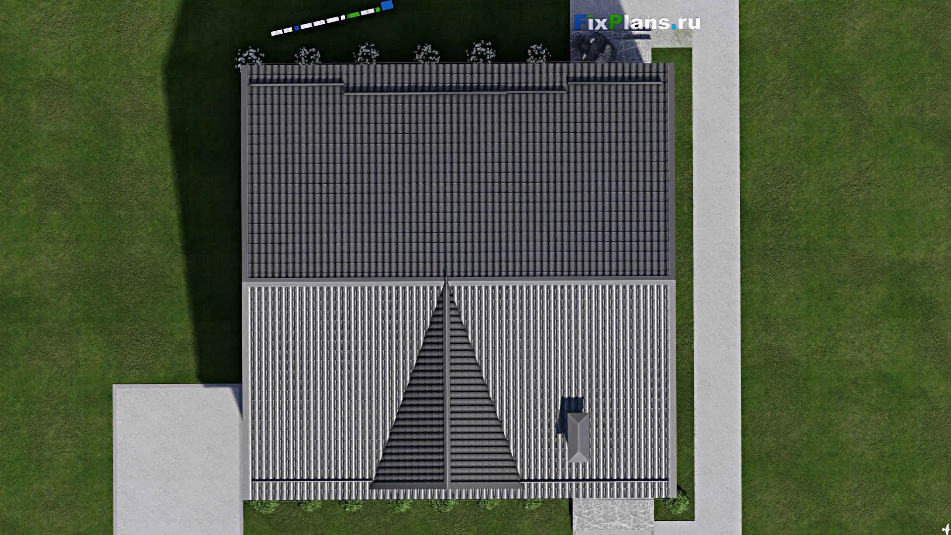 F-10169 - Проект дома с мансардой 13 на 15, площадью 310 м² с цокольным этажом и 5 спальнями