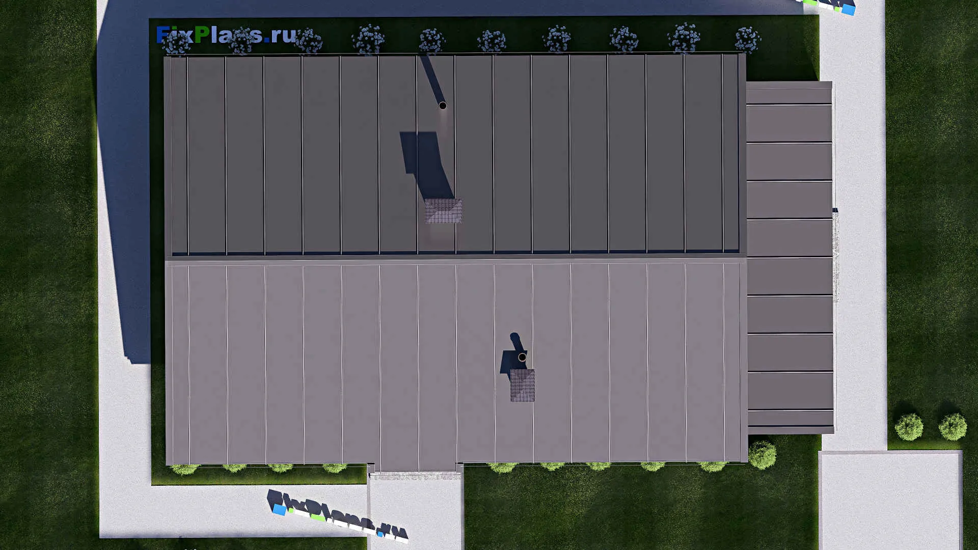 F-18269 - Проект одноэтажного дома 11 на 18, площадью 160 м² с террасой и 3 спальнями